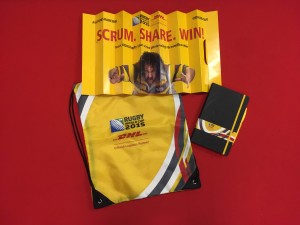 DHL Clapbanner for Rugby World Cup - Event Merchandiising