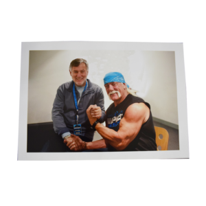 Martin with the wrestlign legend Hulk Hogan